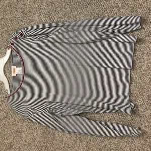 Black and White stripped talbots shirt long sleeve